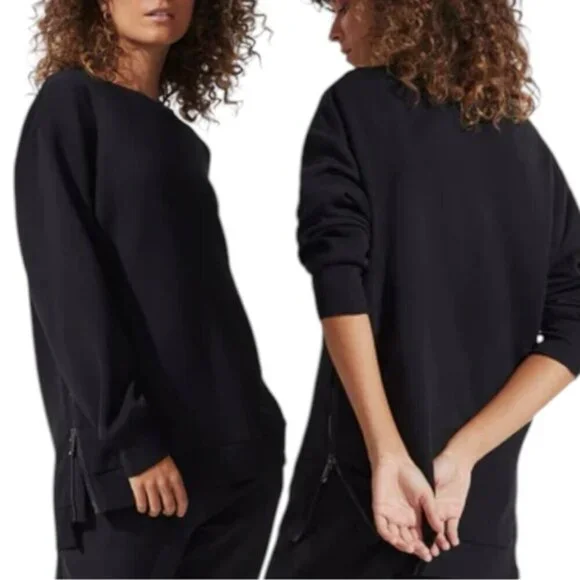 Varley Charter Sweat Sweatshirt 2.0 XS Black Doublesoft - Picture 4 of 13